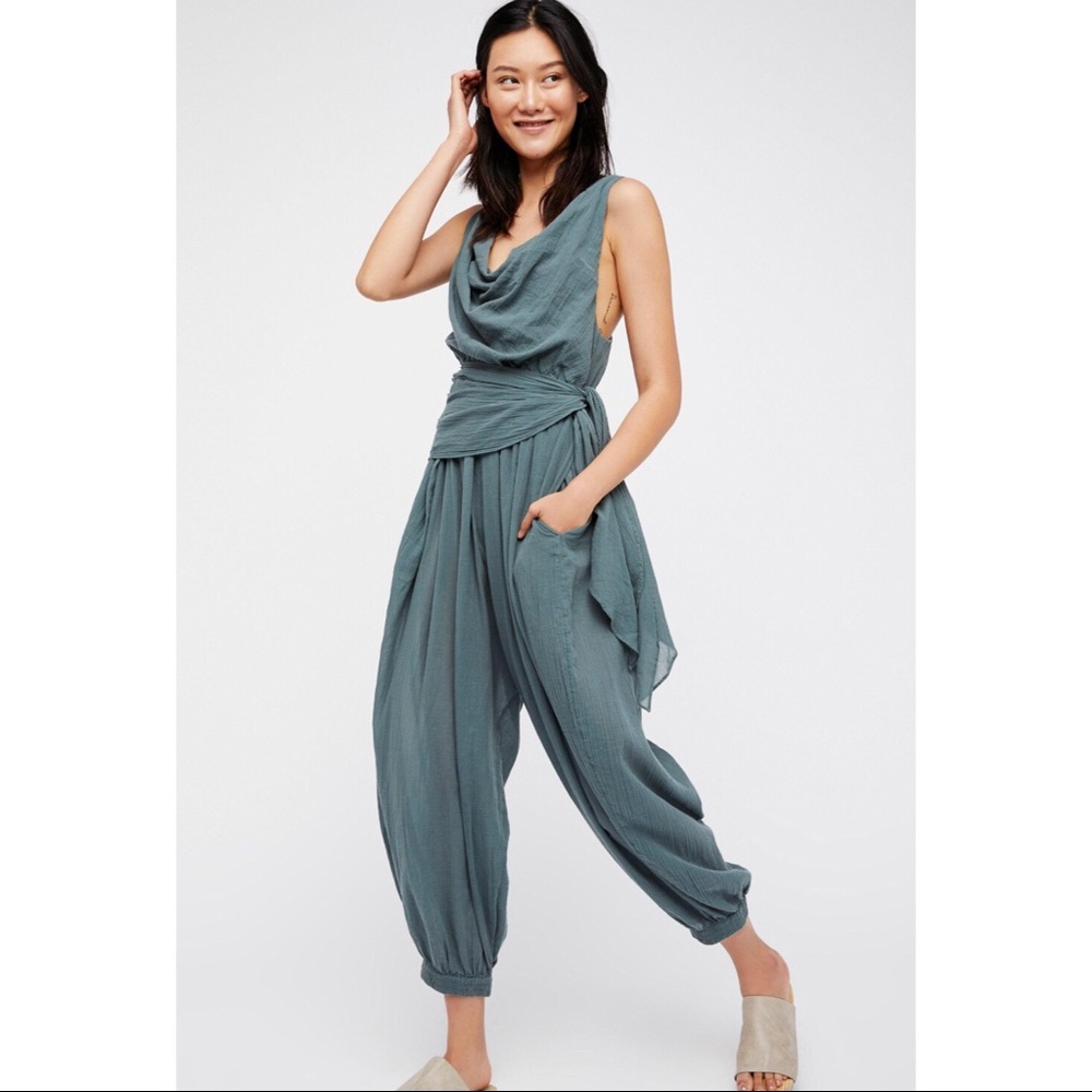 Free People ‘Ok, so this’ jumpsuit in green